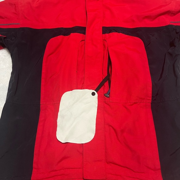 Obermeyer ATC Red & Black Ski Snowboard Jacket Mens Sz M Hood Zip Pockets lined - Picture 4 of 16